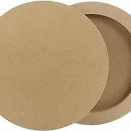 MECCANIXITY 2 Pack Wood Canvas Boards, 8 Inch Art Canvases Round Unfinished Wood Panel for Painting, Crafts, DIY Projects, Pouring Art-picture-10