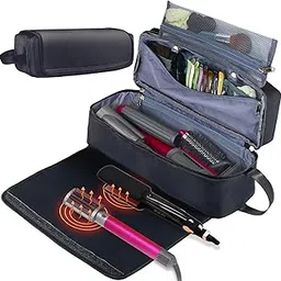 FAMOPLAY Hair Tools Travel Bag, 2 in 1 Hair Travel Bag with Heat Resistant Mat for Flat Irons, Straighteners, Curling Iron, and Haircare Accessories, Travel Essentials for Women-picture-31