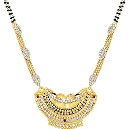 asmitta Traditional Meenakari Gold toned Mangalsutra For Women-picture-24