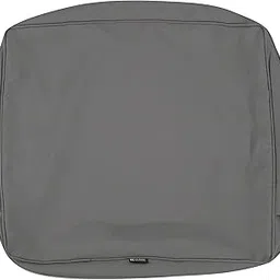 Classic Accessories Montlake Patio Back Cushion Slip Cover, Light Charcoal, 23x20x4-picture-25