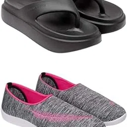 zenwear Extra Soft Classic Casual wear with Flexibility Technology Wedges Combo for Women's/Girl's(6109-1543)()-picture-36