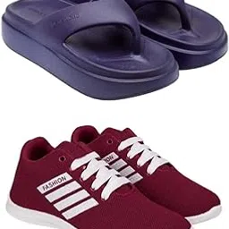 zenwear Extra Soft Classic Casual wear with Flexibility Technology Flip Flop Combo for Women's/Girl's(6112+1703)()-picture-23