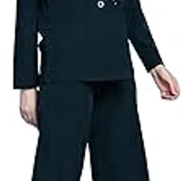 marcpolo Women's Sctrachable Cotton Full Sleeves Solid Two Piece Regular Formal Jacket with Pant Co-ord Set for Girls-picture-52