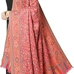 weavers villa Women's Poly Wool Woven Jaal Shawl (40" X 80")-picture-36