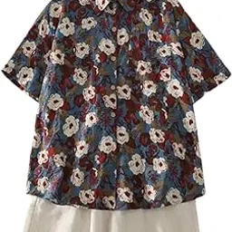 gufrina Women's Floral Regular Fit Button Down Shirt-picture-42