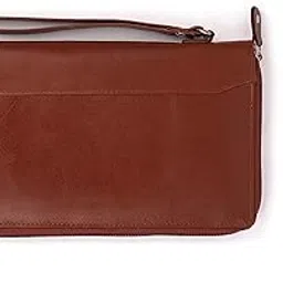 decardin Leather Passport Wallet | Passport Holder | Travel Friendly | Zip Wallet Documents Storage Wallet for Men & Women - Brown-picture-20