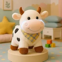 ACESQUARE Soft Plush Cow Toy for Kids – Ultra-Soft, Cuddly Stuffed Animal for Babies & Toddlers | Washable, Safe & Huggable Gift for Boys & Girls Aged 1-6 Years-picture-29
