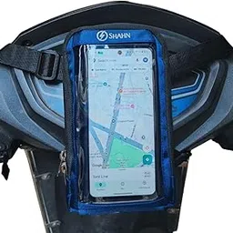 Universal Mobile Holder Pouch for Scooters Scooty Activa Jupiter and EVs X1 Model Blue Waterproof Mobile Stand for Activa Scooty and Two Wheelers-image-88