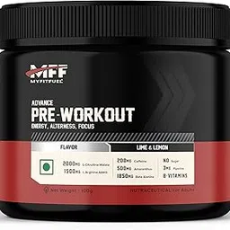MyFitFuel Advance Pre Workout Supplement (100g, Lime Lemon) 200mg Caffeine, (3500mg L-Citrulline Malate+L-Arginine AAKG), 1850mg Beta Alanine, Amaranthus, Vit. B, Fast Absorption With Tingling Effect-image-12