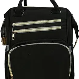 OBABY Baby Diaper Bag | Mother Bag Maternity Backpack Cum Tote bag | Spacious Waterproof Backpack with Multiple Pockets to Easily Organise Baby Essentials Diaper Backpack (Three Chain, Black)-picture-12