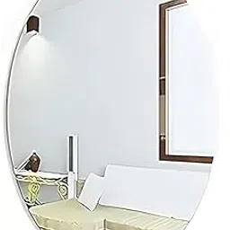 liox Oval Shape Adhesive Mirror Sticker for Wall on Tiles Bedroom Living Room Basin Mirror Bathroom Wall Mirror Both Side Sticker Acrylic Wall Mirror for Wall Full Length-picture-28