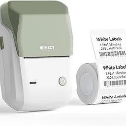 NIIMBOT B1 Label Printer Machine with Adhesive Tape, 2 Inch Portable Sticker Printer for Home School & Small Business, Compatible with Phones & PC, Green White-picture-22