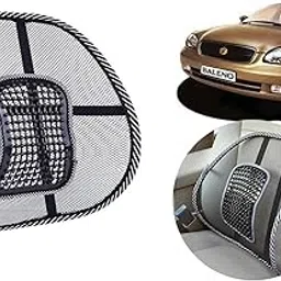 Auto Kite - Mesh Ventilation Car Seat Back Rest Cushion pad with Elastic Belt Support Black for - Baleno-picture-14