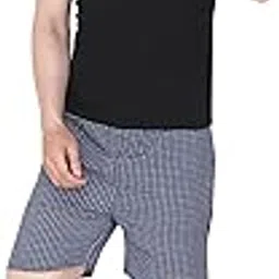 truness Men s Ultra-Light Soft Cotton Checkered Comfortable Breathable Boxer Shorts with Pocket Best Gift for Mens & Boys Pack of 1-picture-47