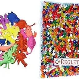 50 Grams Multicolour Water Expanding Jelly Balls + 10 Pcs Growing Animals - Super Absorbent Polymer Jelly Balls - Magic Water Crystal Jelly Balls - Jelly Water Beads for Plants-picture-27