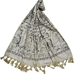 ivikta Premium Printed Cotton Silk Dupatta for Women & Girls | Kalamkari Print Dupatta | Chunnis for Women-picture-19
