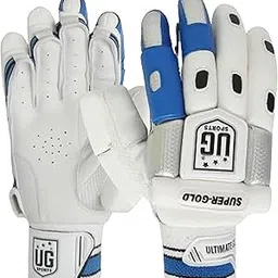 Ultimate Goal Sports Super Gold Batting Gloves | Lightweight Cricket Batting Gloves| Ergonomically Designed | Blue and White Batting Leather Gloves for Adult | Leather Gloves…-image-5