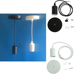 SECRET DESIRE 1 Pc Ceiling Lamp/Pendant Light Holder for E27 Screw-Type Bulb Light Black-image-63