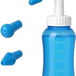 Veemok Neti Pots for Sinus Rinse Bottle Nose Wash Cleaner Pressure Rinse Nasal Irrigation for Adult & Kid BPA Free 300 ML with 10 Nasal Wash Salt Packets and Sticker Nose Wash Bottle | Sinus Congestion-picture-39