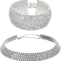 youbella Jewellery Stylish Crystal Combo of Necklace and Bracelet Jewellery for Women and Girls-picture-20