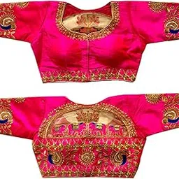 pujia mills women's embroidery handwork design bridal blouse-picture-21
