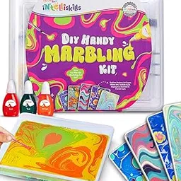 Intelliskills Premium Handy Marbling Kit for Kids, DIY Creative Activity Kit, Water Marbling Kit for Kids, Art & Craft Kits, Mess-Free, Gift for Girls & Boys Ages 6, 7, 8, 9, 10, 11, 12, BIS Certified-picture-12