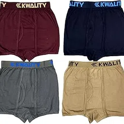 Boys' Cotton & Elastane Trunks (Pack of 4) Color May Vary-picture-54
