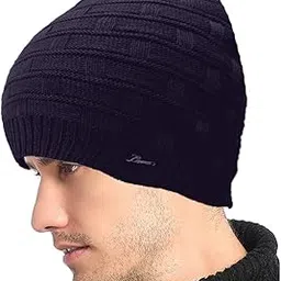 cool indians 100% Men Woolen Cap for Winter, Beanie Cap, Woolen Cap for Men Winter wear, Woolen Knitted Winter Wool Caps & Hats for Men (Purple)-picture-40