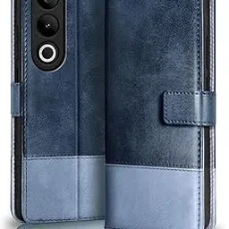 TheGiftKart Flip Back Cover Case for OnePlus Nord CE 4 5G | Dual-Color Leather Finish | Inbuilt Stand & Pockets | Wallet Style Flip Back Case Cover for OnePlus Nord CE4 (Faux Leather, Blue & Sky)-image-86