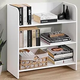 SBF Furniture Engineered Wood Bookshelf Organizer Rack for Living Room,3 Shelves Home Decor Showcase Cabinets Storage Racks for Kitchen,Study Room DIY(Do-It-Yourself) (White)-picture-16