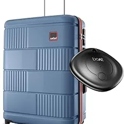 safari Trackr 8 Wheels 69cm Medium Size GPS Enabled Trolley Bag with Boat Tag, Hard Case Polycarbonate Luggage, TSA Lock, Organized Interior, Suitcase for Travel, Trolley Bags for Travel, Steel Blue-picture-14