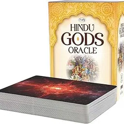Hindu Gods Oracle Cards, 72 Full Color Cards Spiritual Divination Deck (Thick Cards), Divine Messages from Various Gods for Life Situation with Remedies Given Hindu Gods Oracle with Box image 1