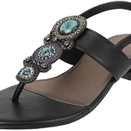 metro Women’s Elegant Ethnic Sandals with Zari Embellishment-picture-11