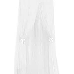 HEAVENGLOW Princess Bed Canopy Mosquito Net for Round Dome Castle Play Tent, Yarn Curtain Crib Netting Hanging Home Decor - White-image-32