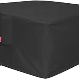 SheeChung Large 43" Square Fire Pit Cover - Waterproof 600D Heavy Duty Square Patio Fire Pit Table Cover Black (Square - 44" L x 44" W x 24" H)-picture-20