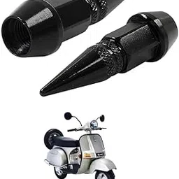 LOVMOTO Universal Spiked Valve Caps,Aluminum Alloy Dustproof and Waterproof Tire Valve Stem Caps, Suitable for Cars, Trucks and Motorcycles (2PCS Black) Comfortable with Che-tak-picture-27