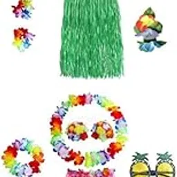 CLUB BOLLYWOOD LICHTS®2Pcs Hawaiian Funny Dance Party Grass Skirt Costume Set |Clothing, Shoes & Accessories | Costumes, Reenactment, Theater | Costumes | Women-image-44
