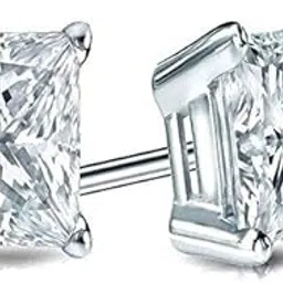 eloish Sterling Silver Solitaire Unisex Earrings-picture-39