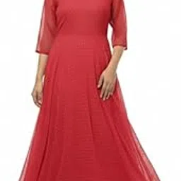 millat Women Long Gown Dress | Georgette Anarkali Kurta with Flared Maxi Style, Wedding & Ethnic Wear for Women & Girls-picture-30