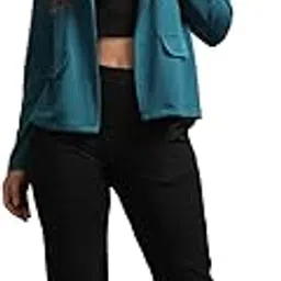 leriya fashion Women's Solid Relaxed Fit Full Sleeve Co-ord Blazer and Trouser Set-picture-39