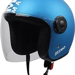 Xinor Zitro Open Face ISI Helmet with Full Visor - Medium (MT Blue)-picture-20