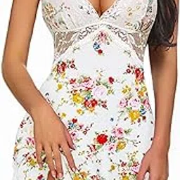 ssoshhub Women Lingerie Babydoll Nightwear Lingerie, Swimwear Beachwear Sheer Honeymoon Lace Chemise Sleepwear Babydoll Teddy Lingerie for Honeymoon Valentine for Wife or Girlfriend with Panty-picture-23