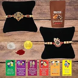 BOGATCHI rakhi for brother combo with chocolate, rakhi with chocolates gift pack, rakhi for brother with chocolate, rakhi Chocolate+Rakhi(2) +Roli Chawal+ Rakhi Story Card +Gold Coin|RKH21a78-picture-30