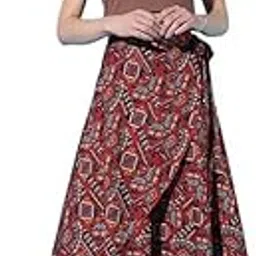 bodyfigure Women's Midi Textured Print Wrap Around Skirt | Women Wear Midi Skirt-picture-34