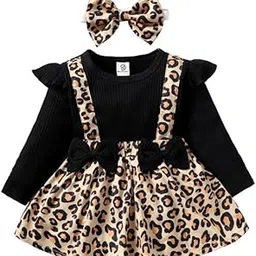 niren enterprise Baby-Girl's Modal Blend Fit and Flare Knee-Length Panther King-picture-33