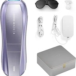 Ulike Air 10 IPL Laser Hair Removal for Women & Men, 65°F Ice-Cooling, Dual Lights, Skin Sensor & SHR Mode for Nearly Painless, Long-Lasting Hair Removal, Includes Leather Case, Purple-picture-23