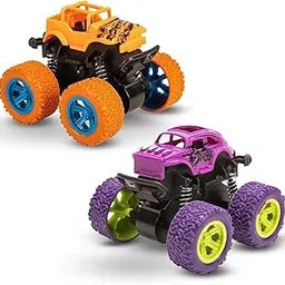 Niku 4X4 Mini Monster Friction Truck Toy for Kids Boys Girls Age 3-8 | 360 Drift Stunt car | Push and Go Forward Car | Birthday Party Gift for Kids (Pack of 2, Multicolor)-picture-33
