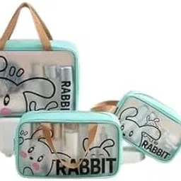 Rabbit Design Makeup Wash Bag, Blue-picture-39