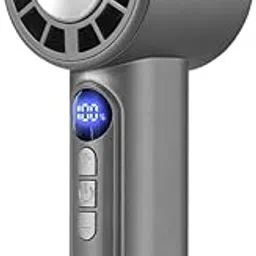 kuhegoue Portable Personal Turbo Fan, 5 Speed Adjustable With Digital Display, Powerful High Speed 3000mAh Battery Operated Cooling Fan For Outdoors, Travel, Home, Desk (Metal ash)-image-22