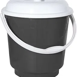 Kuber Industries Unbreakable Virgin Plastic Bucket with Lid For Home/Kitchen/Office, 18Ltr. (Grey)-picture-50